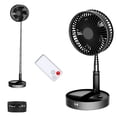 thumbnail image 1 of UN UNITEDTIME - Ventilador portátil My Foldaway de viaje con temporizador de control remoto, funciona con pilas o alimentado por USB, altura ajustable plegable, 4 ajustes de velocidad (negro), 1 of 5
