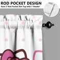thumbnail image 5 of Kitchen Window Curtains with Rod Pocket Over Sink Hello Kawaii Cat Cute Small Window Treatment Cafe Short Curtains for Bathroom Tier Drapes,3 Piece Set,36 Inch, 5 of 6