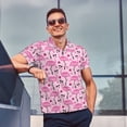 thumbnail image 4 of Fotbe Cool Flamingos Camiseta Polo de Golf para Hombre con Estampado – Camisa Deportiva Transpirable con Cuello Abotonado-Small, 4 of 6