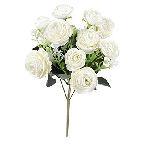 Artificial Open Silk Camellia Rose Flower Real Touch For Wedding Bouquet White Walmart Com Walmart Com