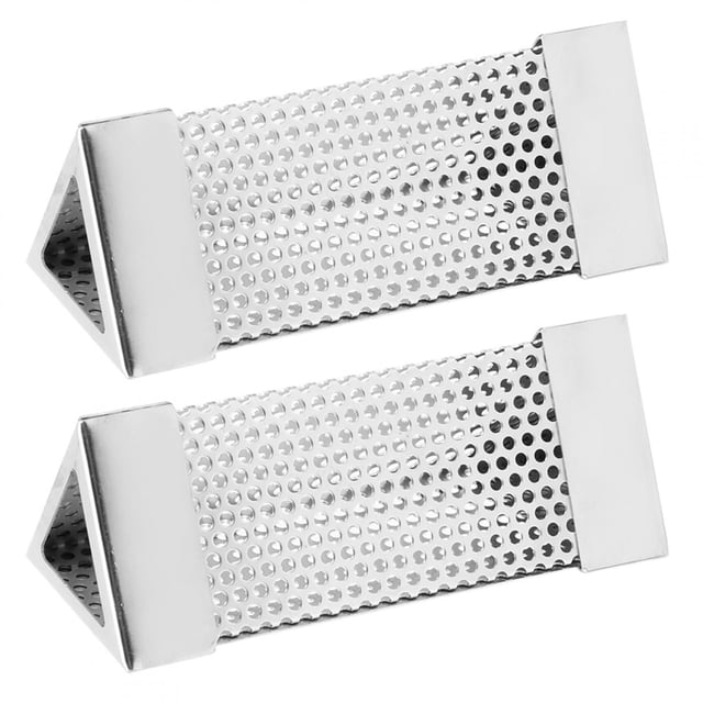 2PCS BBQ Fumeur Tube 304 en Acier Inoxydable Portable Tube de Fumée Grillade Outil Accessoire Barbecue