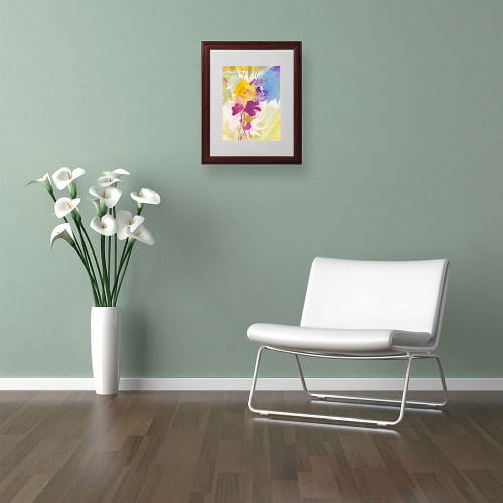 Trademark Fine Art "Wildflower Bouquet 2" Canvas Art by Sheila Golden, Wood Frame