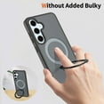 thumbnail image 5 of Dteck Magnetic Case for Samsung Galaxy S24,Shockproof Matte Translucent PC Case Compatible with Mag Safe Ring Holder Kickstand Silicone Bumper Cover for Samsung Galaxy S24,Black, 5 of 6