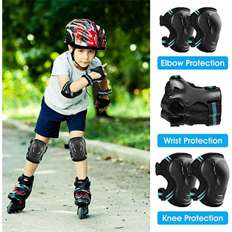 Huahong-6pcs/set Teenager Adult Knee Pads Wrist Guards