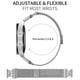 thumbnail image 5 of For GarminMove 3 Vivomove 3 Bands Stainless Steel M-Type Milanese Watch Band Silver Wrist Strap, 5 of 5