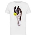 thumbnail image 1 of Terrier W/ A Tennis Ball T-Shirt Men -Image by Shutterstock, Male Medium, 1 of 2
