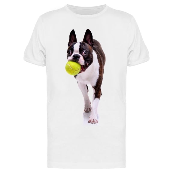 Terrier W/ A Tennis Ball T-Shirt Men -Image by Shutterstock, Male Large