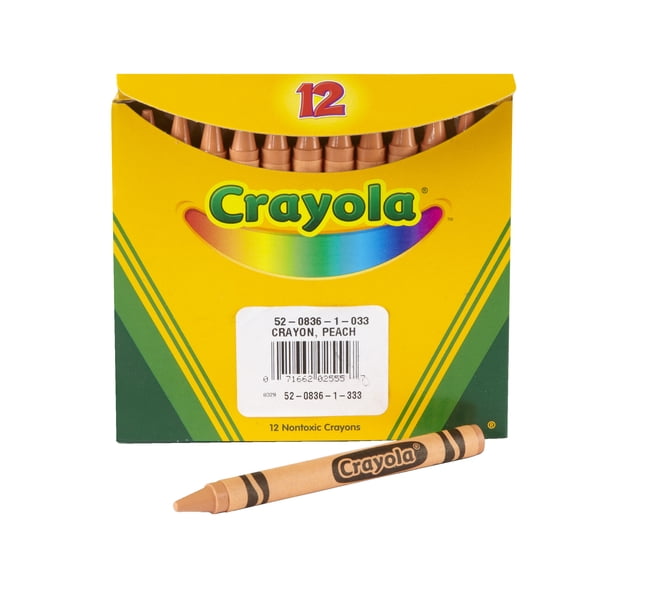 Bineysmith 52-0836-033 Bulk Crayons, Peach - Box of 12
