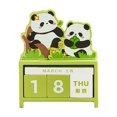 thumbnail image 2 of Calendar Planner Cute Pandas Wooden Calendar Ornaments Wooden Perpetual Calendar Reminder Board Friendly Materials Student Desktop Decoration And Practica Gifts Back to School Savings! Green, 2 of 6