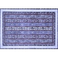 thumbnail image 1 of Ahgly Company Machine Washable Indoor Rectangle Abstract Blue Modern Area Rugs, 2' x 3', 1 of 4