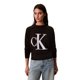 thumbnail image 1 of Suéter Calvin Klein para Mujer con Logo Monograma y Cuello Simulado Negro, 1 of 5