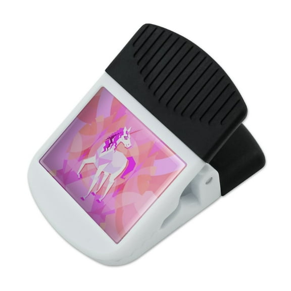 Geometric Pink Unicorn Fantasy Refrigerator Fridge Magnet Magnetic Hanging Hook Note Snack Clip