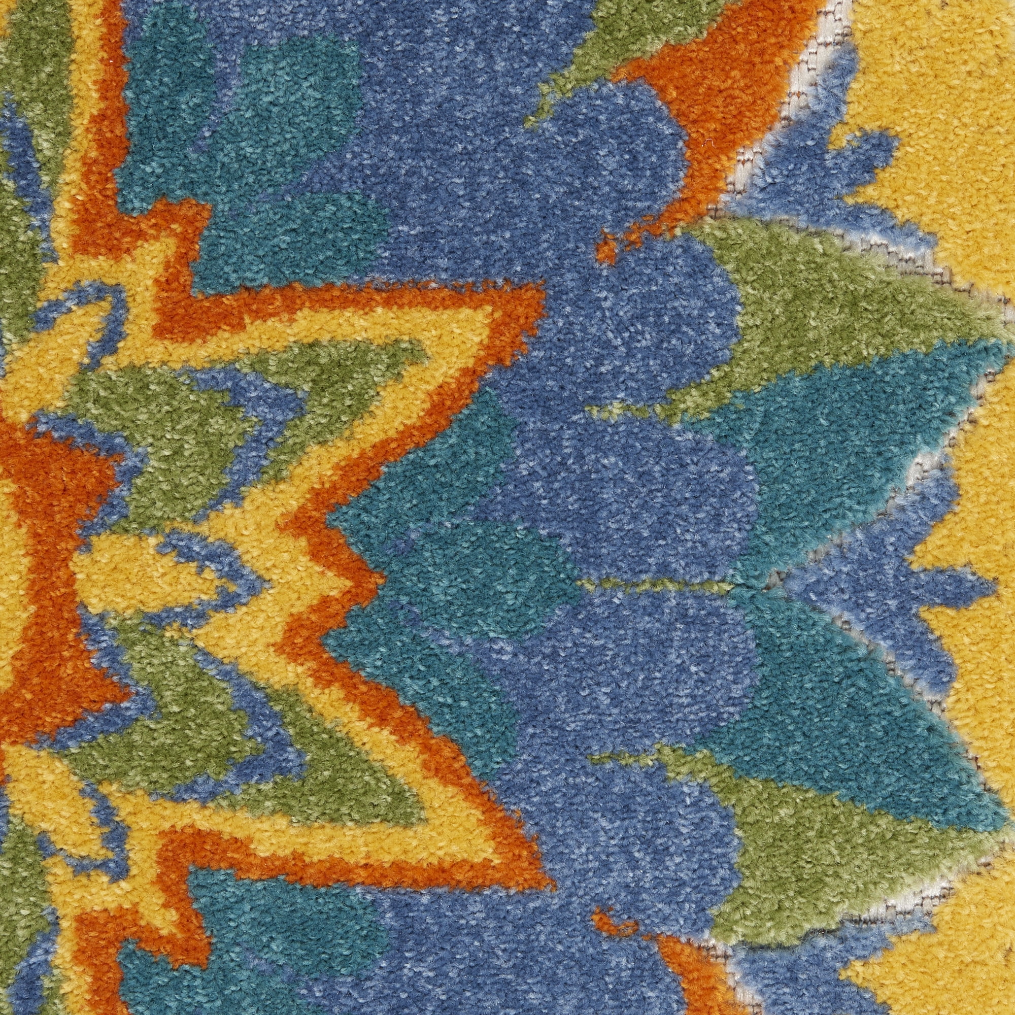 Nourison Aloha Indoor/Outdoor Multicolor 7'10" x ROUND Area Rug, (8 Round)