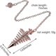 thumbnail image 2 of 3pcs Copper Metal Dowsing Pendulum Divination Dower Reiki Healing Pendulum Chain,Silver Spiral Coil Point Meditation Yoga Balancing Pendant, 2 of 5