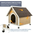 thumbnail image 5 of TRIXIE natura Tan Cottage Dog House, Elevated Pet Shelter, Weatherproof Dog House, Large, 5 of 6