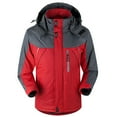 thumbnail image 1 of LSLJS Women and Men's Three In Detachable Outdoor Mountaineering Suit and Ski Suit( Red, M), 1 of 8