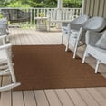 thumbnail image 5 of Ottomanson Landscape Solid Design 5x7 Non Shedding Indoor/Outdoor Area Rug, 5'3" x 6'11", Brown, 5 of 9