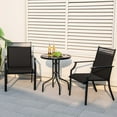 thumbnail image 2 of Costway Patio Chairs Set of 2 with All Weather Breathable Fabric High Backrest Black, 2 of 9