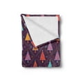 thumbnail image 2 of Christmas Soft Flannel Fleece Throw Blanket, Colorful Triangle Trees in Pots with Patterns Rhombus Celebration, Cozy Plush for Indoor and Outdoor Use, 50" x 60", Multicolor, by Ambesonne, 2 of 5