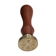 thumbnail image 1 of WHEANG Décoration Intérieure Sceau Laqué Feu Lettre Anglaise Rétro Cuivre Couvre-Chefs Sceau Cire Sceau de Compte à Main et Chapitre Cuivre Tête Bronze Taille Unique Multicolore, 1 of 4