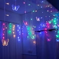 thumbnail image 4 of Cadena de luces de cortina alimentadas por USB, luces de mariposa, luces de hadas de 4,9 pies con control remoto para habitación interior y exterior (multicolor), 4 of 5