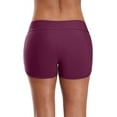 thumbnail image 4 of Budget Chic Women Swimsuit Bottom Tummy Control Swimming Shorts Solid Swim Trunks, 4 of 6