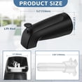 thumbnail image 2 of Universal Bathtub Tub Spout with Diverter, Fits 1/2" Slip-Fit Copper Pipe and 1/2" IPS & 3/4" IPS Thread Connections, Bathroom Bathtub Faucet with Adapters and Hex Wrench, (Matte Black), 2 of 8