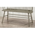 thumbnail image 4 of Miekor Furniture 1pc Casual Farmhouse Relaxed Vintage Wood Spindle Back Bench Gray Wooden Chair 11327, 4 of 5