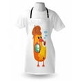 thumbnail image 3 of Cartoon Apron Private Detective Duckling Character with a Magnifying Glass and Pipe Duck Sherlock, Unisex Kitchen Bib Apron with Adjustable Neck for Cooking Baking Gardening, Multicolor, by Ambesonne, 3 of 3