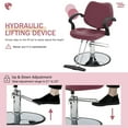 thumbnail image 5 of YRLLENSDAN ,Barber Chairs For Barbershop,Salon Chair for Hair Stylist,Hair Chair dor Hair Stylist dor Home,Adjustable,Suitable dor Ladies and Gentlemen,Burgundy, 5 of 7