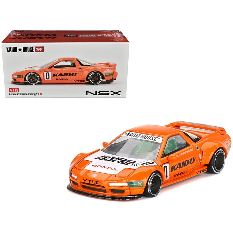 Honda NSX Kaido Racing V1 Orange with White Hood (Designed