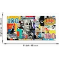 thumbnail image 5 of HFDF Colorful Artwork for Home Walls Large Dollar Money Canvas Wall Picture Color Graffiti Money Art Prt Gift Choice for Women Men Gallery-Wrapped Easy to Hang- 16x12inch Framed, 5 of 6