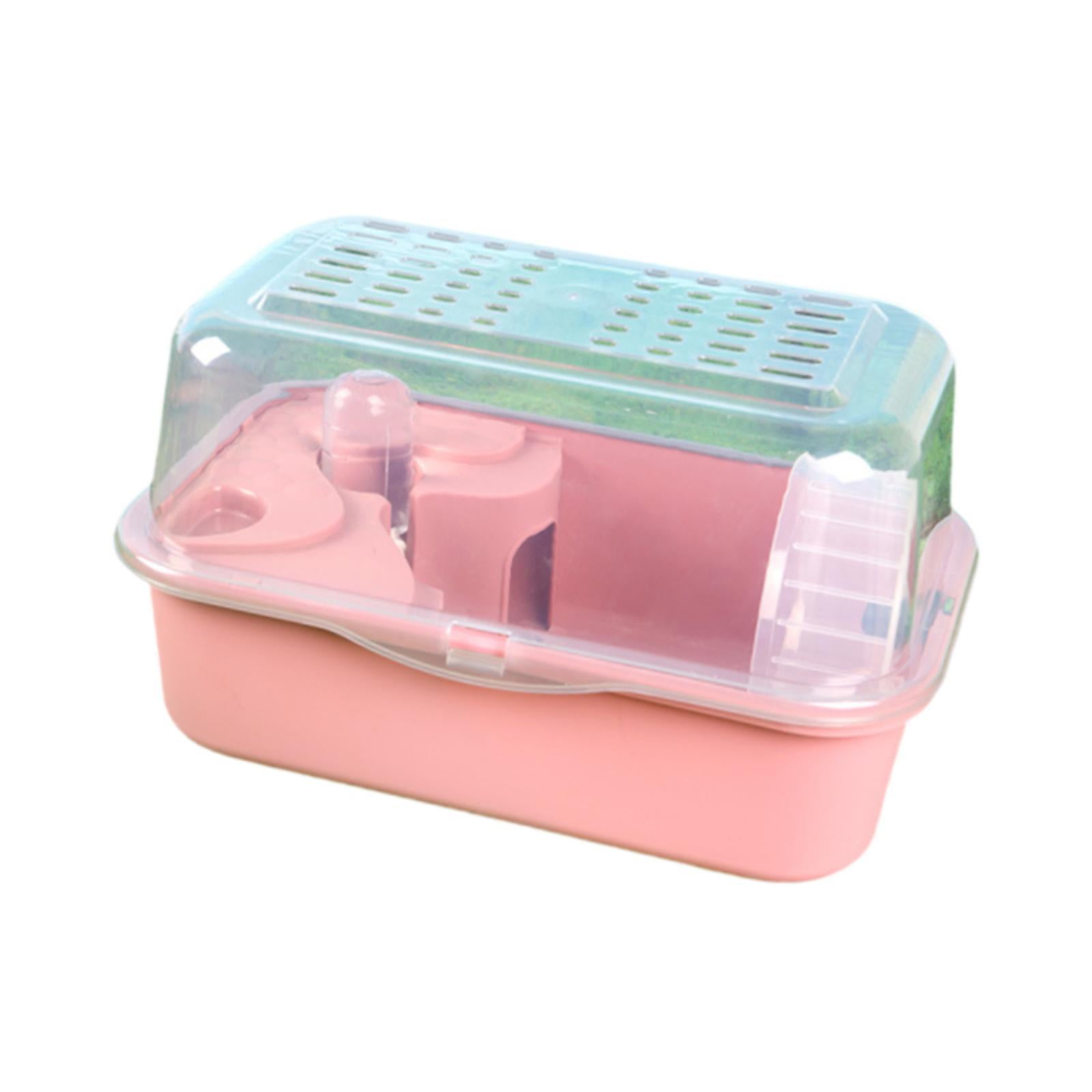 EHJRE Large Hamster Cage, Small Animal Cage, Ventilation, Cute Small Animal Habitat, Mouse And Rat Habitat, Gerbil Rat Hamster Habitat pink