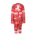 thumbnail image 2 of Inevnen Christmas Family Matching Outfits Long Sleeve Blazer and Trousers Adult Kids Matching Suit, 2 of 6
