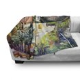 thumbnail image 3 of Fine Art Soft Flannel Fleece Throw Blanket, Tuscany Village Scenery with Cottage House Italian Countryside Trees Picture, Cozy Plush for Indoor and Outdoor Use, 50" x 60", Multicolor, by Ambesonne, 3 of 6