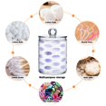 thumbnail image 4 of Ryvnso 2 Pack Qtip Holder Organizer Blue Circles Dots Bathroom Cotton Swabs Cans Storage Canister, 4 of 7