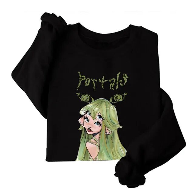 Melanie Martinez Hood Sweatshirts Portals Hoodie Spring and Sutumn Sweatshirts Long Sleeve Jacket Singer Printing