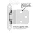 thumbnail image 3 of Hickory Hardware P143-W 3/8-Inch Offset Surface Self-Closing Hinge, White, 3 of 5