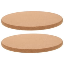 IBASETOY 2Pcs Round Cork Trivets Light Brown Heat Proof Pot Mat for Everyday Use