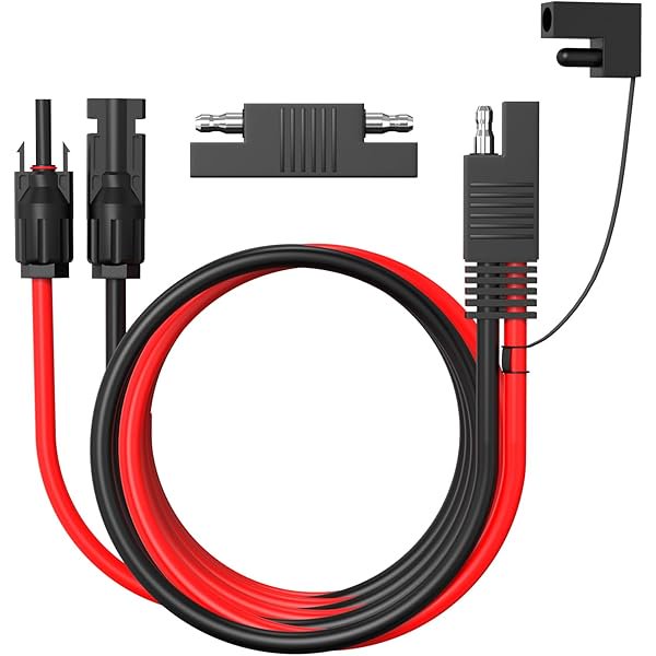 HAYAN Solar Panel Connectors to SAE Adapter Cable 10AWG, Solar Extension Cable with SAE Polarity Reverse Adapter 10FT Solar Connector Adapter for RV Solar Panels Caravan Car Battery Charger Kit