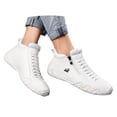thumbnail image 3 of Mens Shoes,Stylish Lightweight Walking Sneakers for Everyday Casual and Outdoor Activities with Secure Side Zipper Closure,Shoes for Men,White,9, 3 of 9