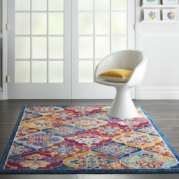 Nourison Persian Vintage Persian Repeat Medallions Multicolor Area Rug