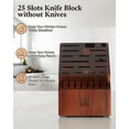 thumbnail image 2 of Cooks Standard Acacia Wood Knife Block Holder Without Knives, 25 Slot X-Large Universal Countertop Butcher Block Kitchen Knife Stand for Easy Kitchen Storage, 2 of 6