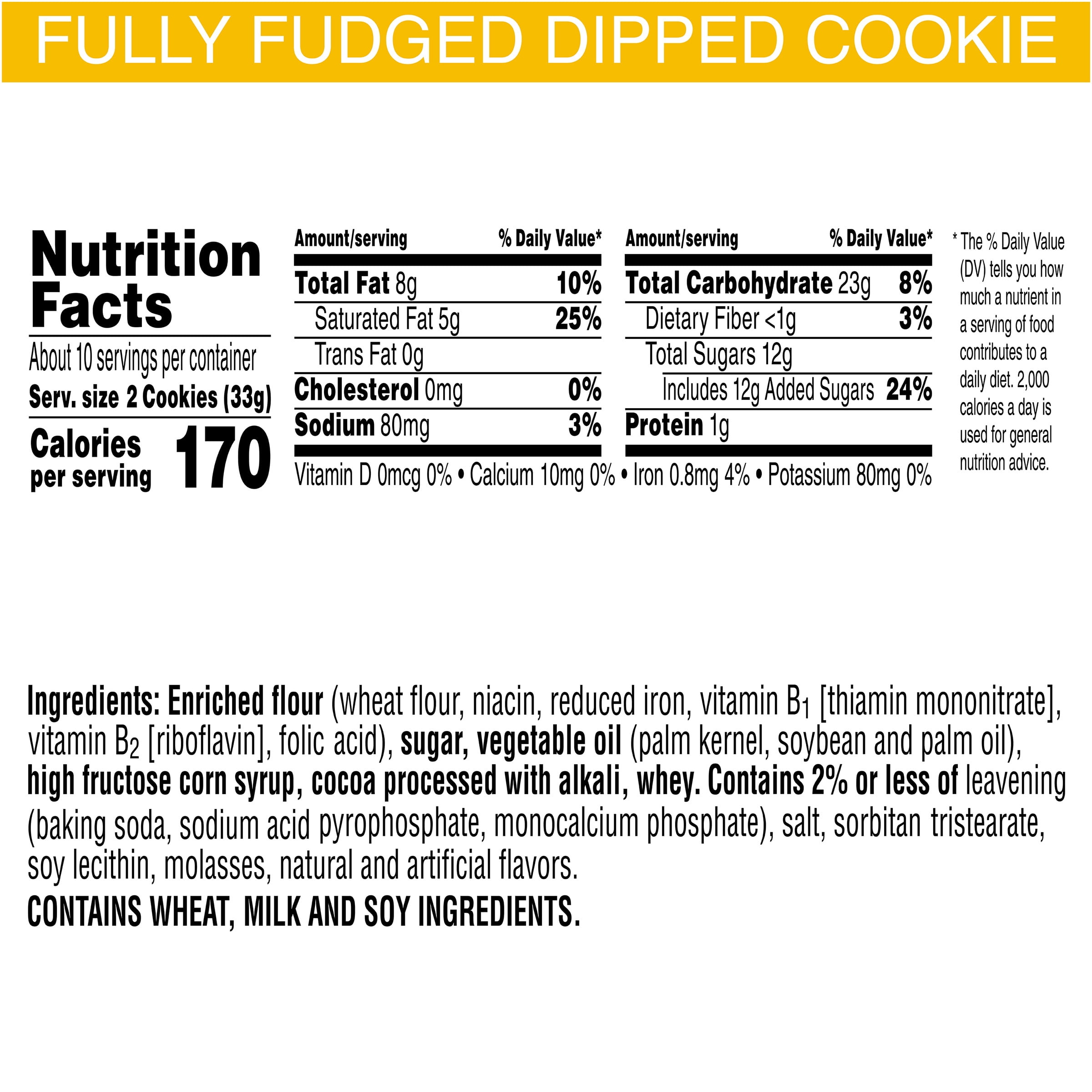 Keebler Whoospy! Fudge Stripes Fully Fudged Cookies 11.5 oz