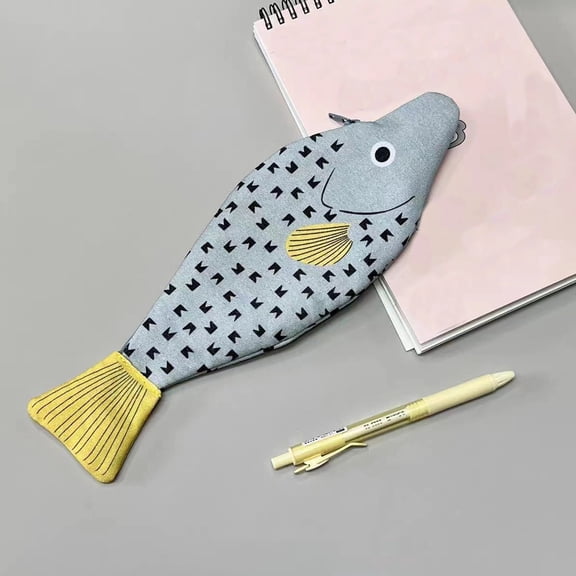 AYktou Funny Pencil Cases, Large Capacity Canvas Pencil Pouch Cute Animal Style Pen Bags Multifunctional Makeup Bag/ Small Wallet/ Travel Organizer Bag, Stationery Organizer for Office Home Travel