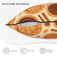 thumbnail image 5 of Velvet Rimmed Pillowcase Is Not Easy To Open Line Deformation Invisible Zipper Opening And Closing Only Pillowcase Does Not Contain Pillow Core Thanksgiving Pie Pattern 16"X16", 5 of 8
