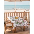 thumbnail image 2 of Outdoor Tablecloth with Umbrella Hole for Patio/Picnic/Party/Camping, Spring Floral Waterproof Table Cloth Rectangle Table Cover Washable, Retro Pink Orchid Flowers Leaves Botanical (60"x 102"), 2 of 8