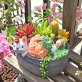 thumbnail image 3 of Pot de Plante Décoratif Surface Lisse Mode Mignon Chien Chat en Forme de Succulentes Pot Bonsaï, 3 of 5