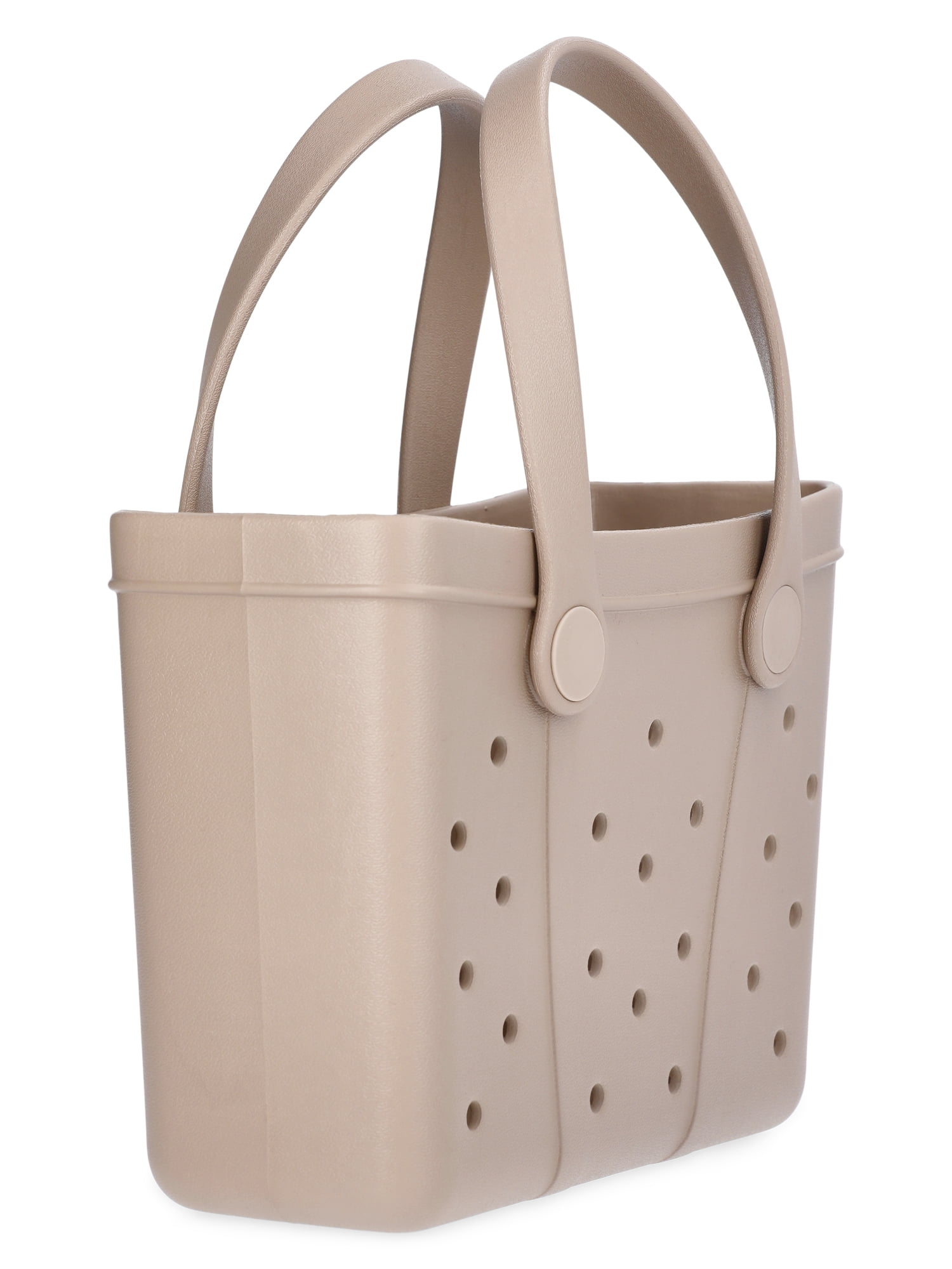 Time and Tru Women's Lightweight Mini Beach Tote Bag, Tan
