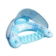 thumbnail image 2 of Flota De La Piscina Con Dosel Con Titular De La Taza Rotadora Compacta Para Summer Beach Blue   Piscina Float Silla  Piscina Inflable Flota Float azul, 2 of 8